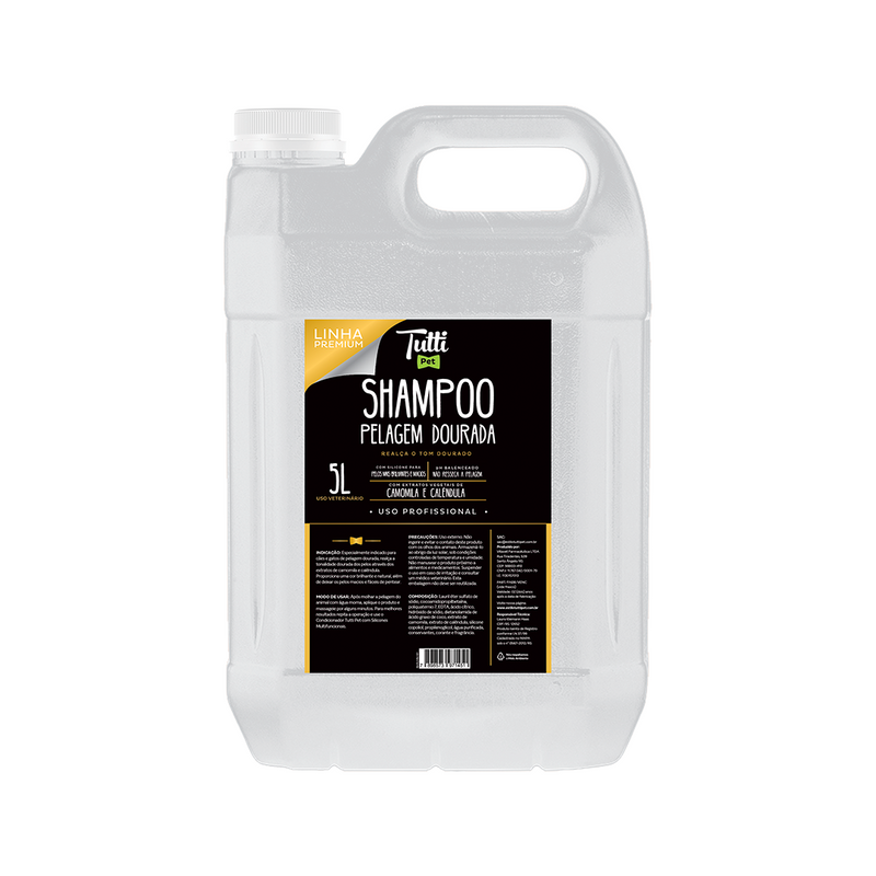 Shampoo Tutti Pet Pelagem Dourada Para Cães e Gatos