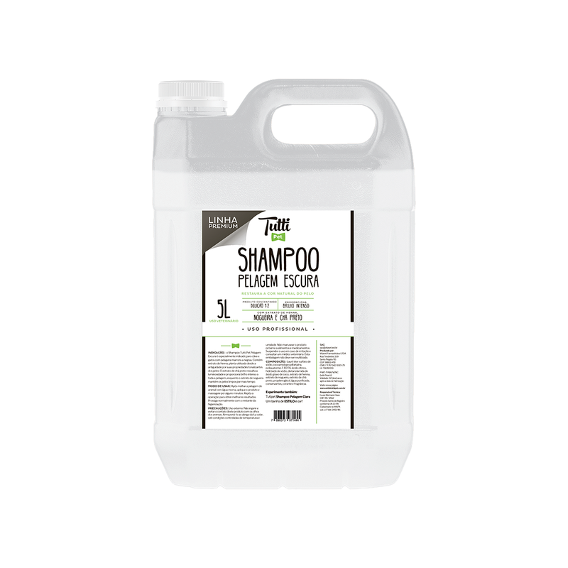 Shampoo Tutti Pet Pelagem Escura Para Cães e Gatos