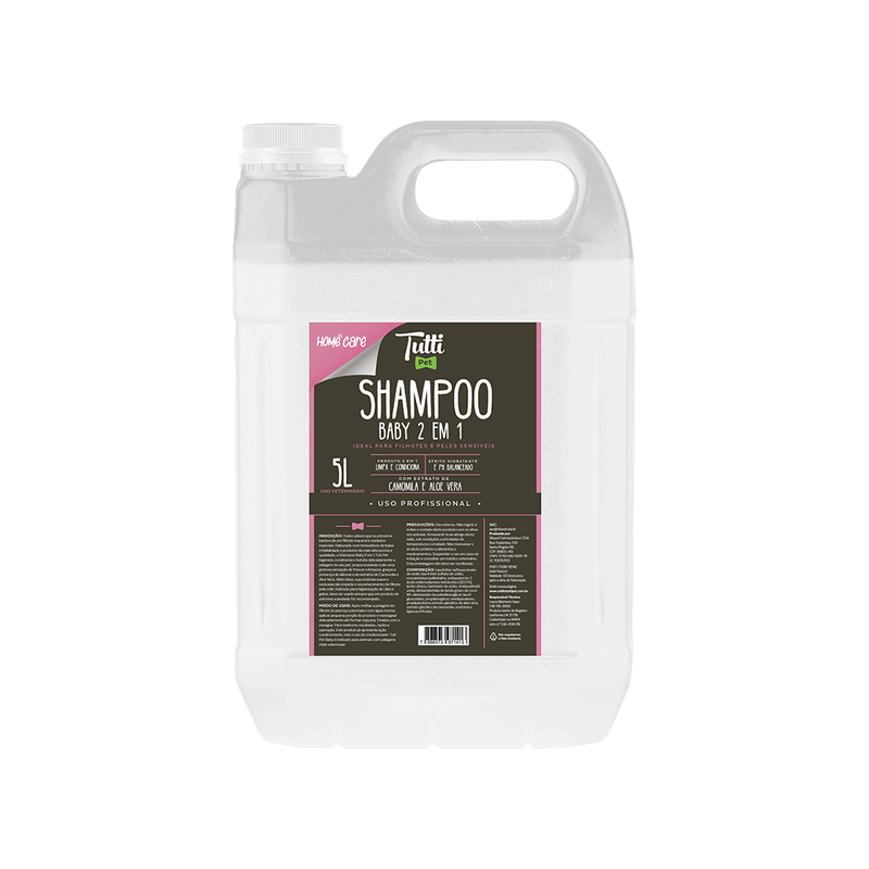 Shampoo 2 em 1 Tutti Pet Baby hioalergênico e dermocalmante para Cães e Gatos