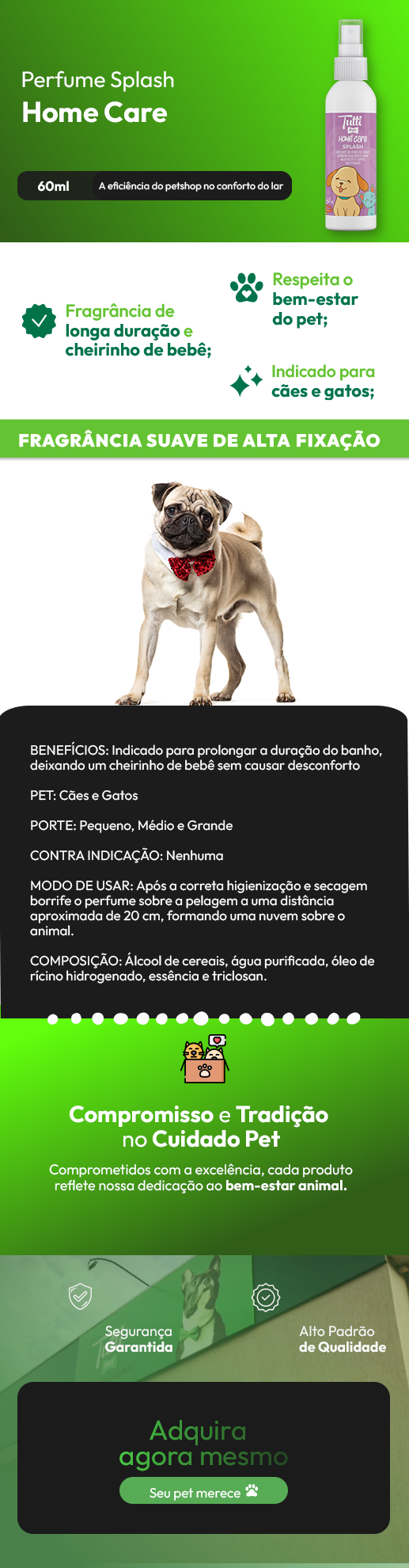 Perfume Splash Home Care para Cães e Gatos 60ml