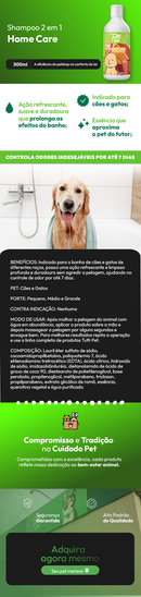 Shampoo 2 em 1 Home Care Prolonga a Duração do Banho 500ml