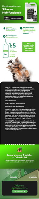Condicionador com Silicones Multifuncionais para Cães e Gatos