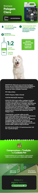 Shampoo Pelagem Clara para Cães e Gatos
