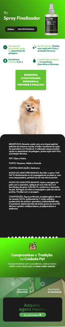 Tri Spray Finalizador para Cães e Gatos 500ml