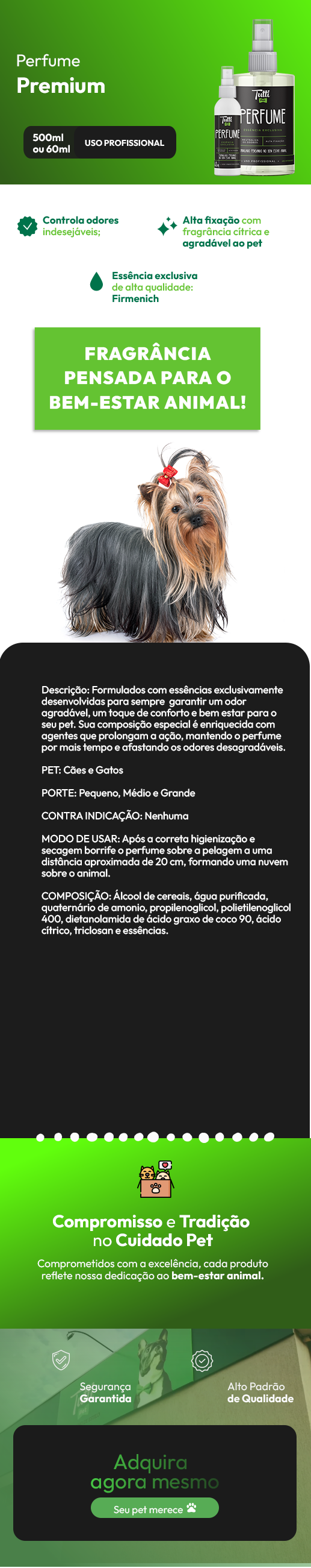 Perfume Premium Pet para Cães e Gatos