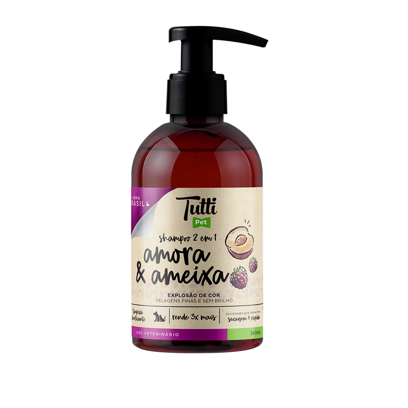 Shampoo Tutti Pet Linha Brasil para Cães e Gatos 340ml