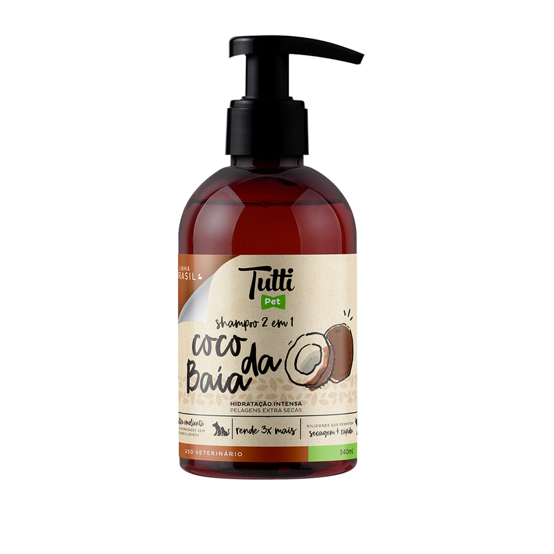 Shampoo Tutti Pet Linha Brasil para Cães e Gatos 340ml