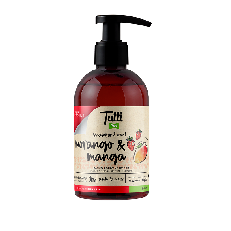 Shampoo Tutti Pet Linha Brasil para Cães e Gatos 340ml