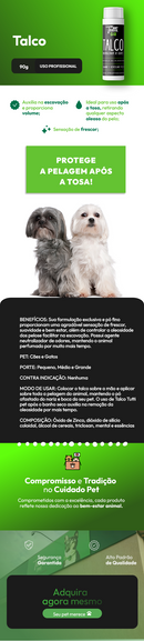 Talco Premium para Cães e Gatos 90g